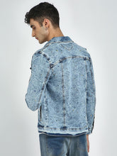 Load image into Gallery viewer, Acid Wash Paint Splatter Denim Jacket